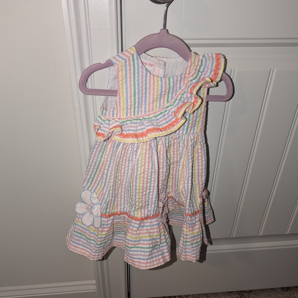 Colorful Striped Kids Dress